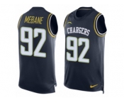 Men's Nike San Diego Chargers #92 Brandon Mebane Limited Navy Blue Player Name & Number Tank Top NFL Jersey