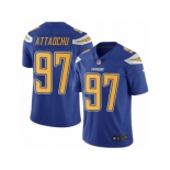 Men's Nike San Diego Chargers #97 Jeremiah Attaochu Limited Electric Blue Rush NFL Jersey