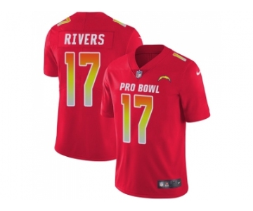 Nike Los Angeles Chargers #17 Philip Rivers Red Men Stitched NFL Limited AFC 2018 Pro Bowl Jersey