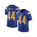 Nike Los Angeles Chargers #44 Kyzir White Electric Blue Men Stitched NFL Limited Rush Jersey