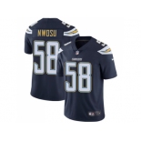 Nike Los Angeles Chargers #58 Uchenna Nwosu Navy Blue Team Color Men Stitched NFL Vapor Untouchable Limited Jersey