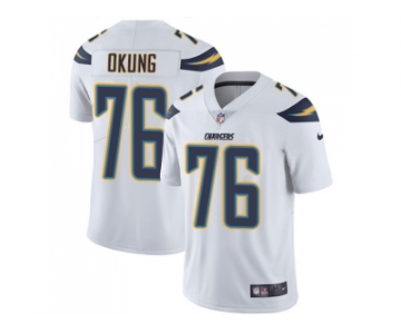 Nike Los Angeles Chargers #76 Russell Okung White Men Stitched NFL Vapor Untouchable Limited Jersey