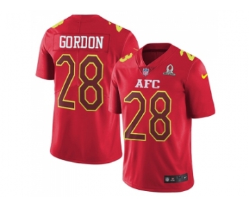 Nike San Diego Chargers #28 Melvin Gordon Red Men's Stitched NFL Limited AFC 2017 Pro Bowl Jersey