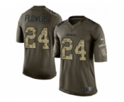 nike nfl jerseys san diego chargers #24 flowers army green[nike Limited Salute To Service][flowers]