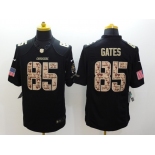 nike nfl jerseys san diego chargers #85 gates black[salute to service limited]