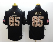 nike nfl jerseys san diego chargers #85 gates black[salute to service limited]