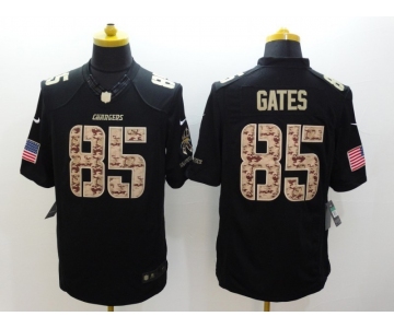 nike nfl jerseys san diego chargers #85 gates black[salute to service limited]