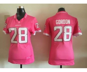 2015 Women Nike San Diego Chargers #28 Melvin Gordon pink Jerseys