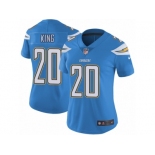 Women Nike Los Angeles Chargers #20 Desmond King Electric Blue Alternate Vapor Untouchable Limited Player NFL Jersey