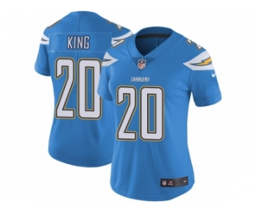 Women Nike Los Angeles Chargers #20 Desmond King Electric Blue Alternate Vapor Untouchable Limited Player NFL Jersey