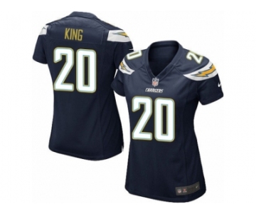 Women Nike Los Angeles Chargers #20 Desmond King Game Navy Blue Team Color NFL Jersey