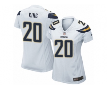 Women Nike Los Angeles Chargers #20 Desmond King Game White NFL Jersey