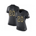 Women Nike Los Angeles Chargers #20 Desmond King Limited Black 2016 Salute to Service NFL Jersey