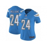 Women Nike Los Angeles Chargers #24 Trevor Williams Electric Blue Alternate Vapor Untouchable Limited Player NFL Jersey