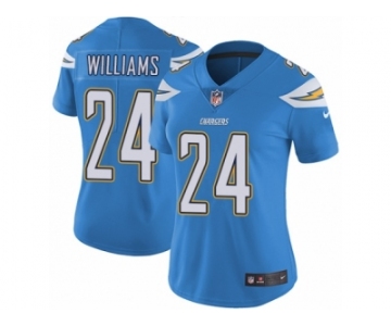 Women Nike Los Angeles Chargers #24 Trevor Williams Electric Blue Alternate Vapor Untouchable Limited Player NFL Jersey