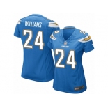 Women Nike Los Angeles Chargers #24 Trevor Williams Game Electric Blue Alternate NFL Jersey