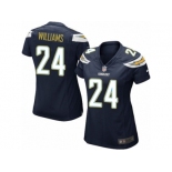 Women Nike Los Angeles Chargers #24 Trevor Williams Game Navy Blue Team Color NFL Jersey