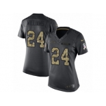 Women Nike Los Angeles Chargers #24 Trevor Williams Limited Black 2016 Salute to Service NFL Jersey