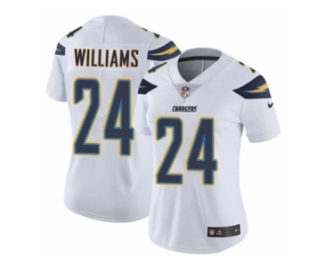 Women Nike Los Angeles Chargers #24 Trevor Williams White Vapor Untouchable Limited Player NFL Jersey