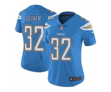 Women Nike Los Angeles Chargers #32 Branden Oliver Electric Blue Alternate Vapor Untouchable Limited Player NFL Jersey