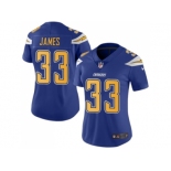 Women Nike Los Angeles Chargers #33 Derwin James Electric Blue Stitched NFL Limited Rush Jersey