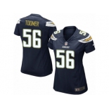 Women Nike Los Angeles Chargers #56 Korey Toomer Game Navy Blue Team Color NFL Jersey