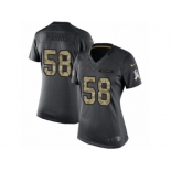 Women Nike Los Angeles Chargers #58 Nigel Harris Limited Black 2016 Salute to Service NFL Jerse