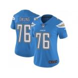 Women Nike Los Angeles Chargers #76 Russell Okung Electric Blue Alternate Stitched NFL Vapor Untouchable Limited Jersey