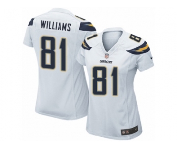 Women Nike Los Angeles Chargers #81 Mike Williams Game White NFL Jersey