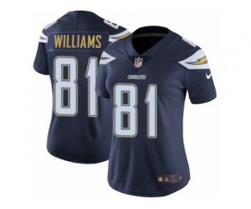 Women Nike Los Angeles Chargers #81 Mike Williams Navy Blue Team Color Vapor Untouchable Limited Player NFL Jersey