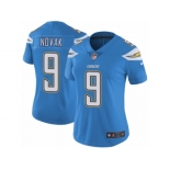 Women Nike Los Angeles Chargers #9 Nick Novak Electric Blue Alternate Vapor Untouchable Limited Player NFL Jersey