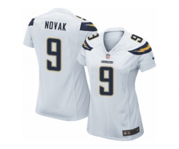 Women Nike Los Angeles Chargers #9 Nick Novak Game White NFL Jersey