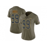 Women Nike Los Angeles Chargers #99 Joey Bosa Olive Stitched NFL Limited 2017 Salute to Service Jersey