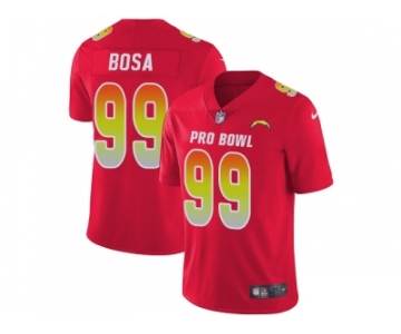 Women Nike Los Angeles Chargers #99 Joey Bosa Red Stitched NFL Limited AFC 2018 Pro Bowl Jersey