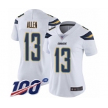 Women's Los Angeles Chargers #13 Keenan Allen White Vapor Untouchable Limited Player 100th Season Football Jersey