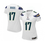 Women's Los Angeles Chargers #17 Philip Rivers Game White Football Jersey