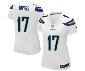 Women's Los Angeles Chargers #17 Philip Rivers Game White Football Jersey