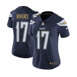 Women's Los Angeles Chargers #17 Philip Rivers Navy Blue Team Color Vapor Untouchable Limited Player Football Jersey