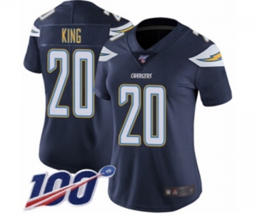 Women's Los Angeles Chargers #20 Desmond King Navy Blue Team Color Vapor Untouchable Limited Player 100th Season Football Jersey