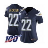 Women's Los Angeles Chargers #22 Justin Jackson Navy Blue Team Color Vapor Untouchable Limited Player 100th Season Football Jersey