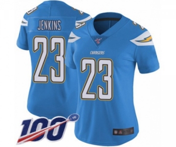 Women's Los Angeles Chargers #23 Rayshawn Jenkins Electric Blue Alternate Vapor Untouchable Limited Player 100th Season Football Jersey