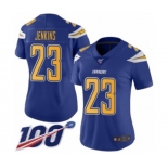 Women's Los Angeles Chargers #23 Rayshawn Jenkins Limited Electric Blue Rush Vapor Untouchable 100th Season Football Jersey