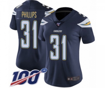 Women's Los Angeles Chargers #31 Adrian Phillips Navy Blue Team Color Vapor Untouchable Limited Player 100th Season Football Jersey