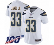 Women's Los Angeles Chargers #33 Derwin James White Vapor Untouchable Limited Player 100th Season Football Jersey