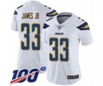 Women's Los Angeles Chargers #33 Derwin James White Vapor Untouchable Limited Player 100th Season Football Jersey