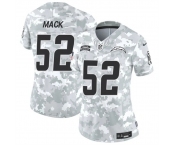 Women's Los Angeles Chargers #52 Khalil Mack 2024 F.U.S.E Arctic Camo Salute To Service Limited Stitched Football Jersey