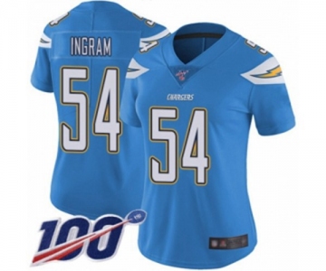 Women's Los Angeles Chargers #54 Melvin Ingram Electric Blue Alternate Vapor Untouchable Limited Player 100th Season Football Jersey