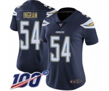 Women's Los Angeles Chargers #54 Melvin Ingram Navy Blue Team Color Vapor Untouchable Limited Player 100th Season Football Jersey