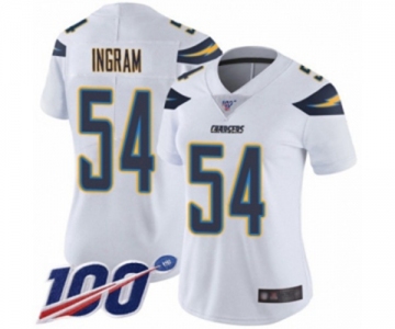 Women's Los Angeles Chargers #54 Melvin Ingram White Vapor Untouchable Limited Player 100th Season Football Jersey