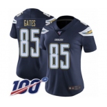 Women's Los Angeles Chargers #85 Antonio Gates Navy Blue Team Color Vapor Untouchable Limited Player 100th Season Football Jersey